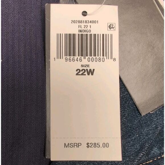 LRL Ralph Lauren Lace Patchwork Denim Blazer Womens Size 22W Blue Indigo NEW NWT - Picture 15 of 16